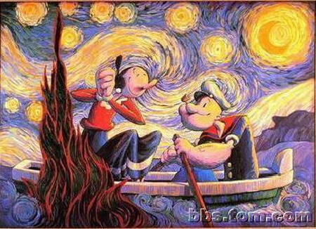 [分享]世界名画与其卡通版对比欣赏